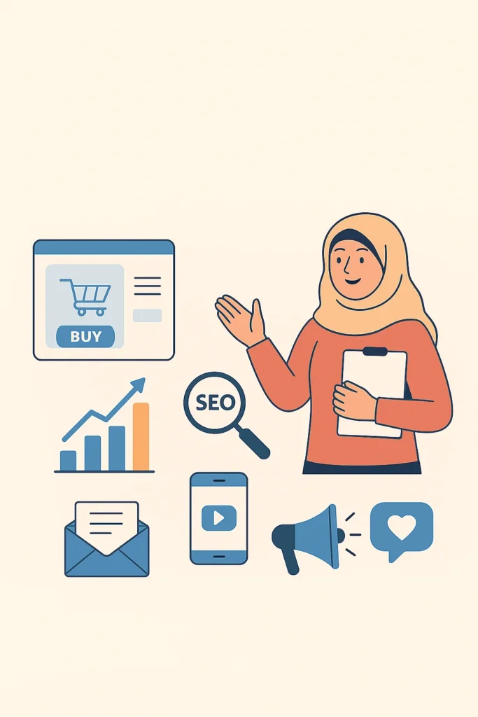 • التسويق الإلكتروني للملابس النسائية • أدوات نجاح التسويق الإلكتروني • أفضل طرق تسويق الملابس أونلاين • متجر إلكتروني للملابس النسائية • تسويق الملابس عبر الإنترنت • استراتيجيات تسويق الملابس النسائية • تحسين محركات البحث SEO للمتاجر الإلكترونية • الإعلان الممول للملابس النسائية • التسويق عبر السوشيال ميديا للملابس • أهمية الصور والفيديو في تسويق الملابس • كيفية إنشاء متجر إلكتروني ناجح لبيع الملابس النسائية • أفضل أدوات التسويق الرقمي لمتاجر الملابس • استراتيجيات تسويق الملابس النسائية عبر إنستجرام وفيسبوك • كيف أزيد مبيعات الملابس النسائية أونلاين • دور البريد الإلكتروني في تسويق الملابس النسائية • ملابس نسائية 2025 أونلاين • فساتين سهرة للمحجبات تسوق عبر الإنترنت • أزياء كاجوال نسائية تسوق أونلاين • ملابس محجبات للبيع أونلاين • أحدث صيحات الموضة النسائية